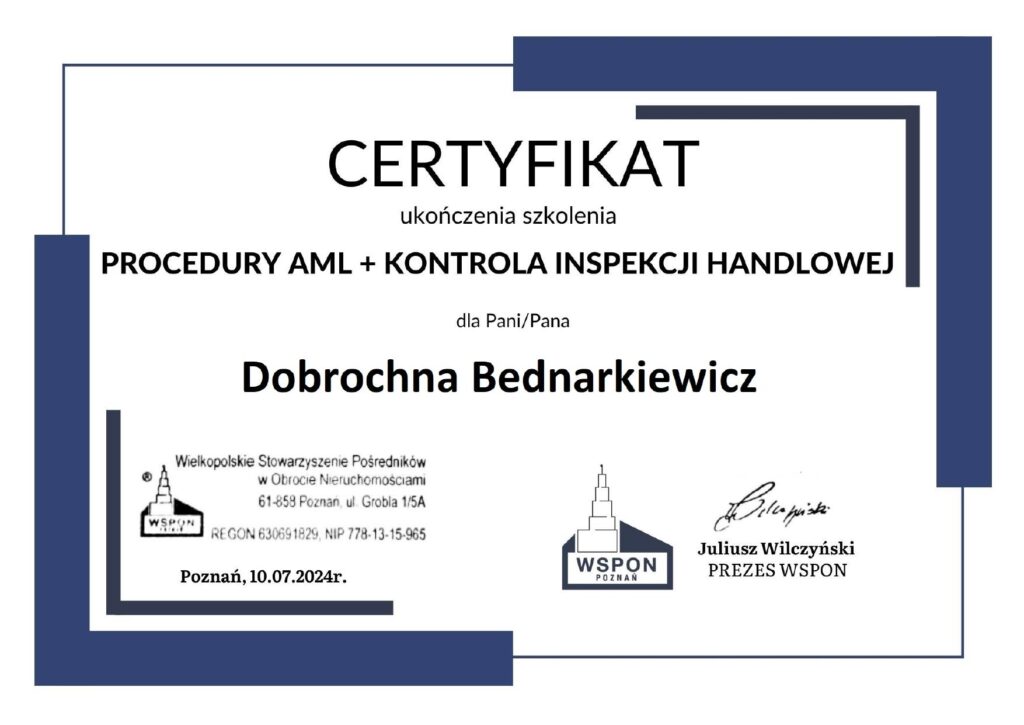 Procedury AML i kontrola Inspekcji Handlowej