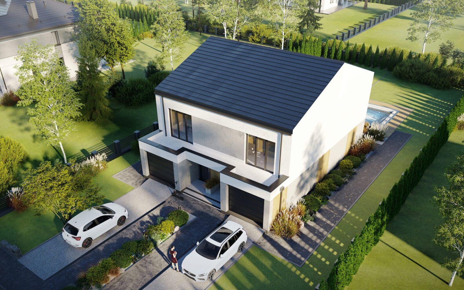 Inwestycja Złotniki II – domy bliźniacze, ul. Kochanowskiego, My Blue House