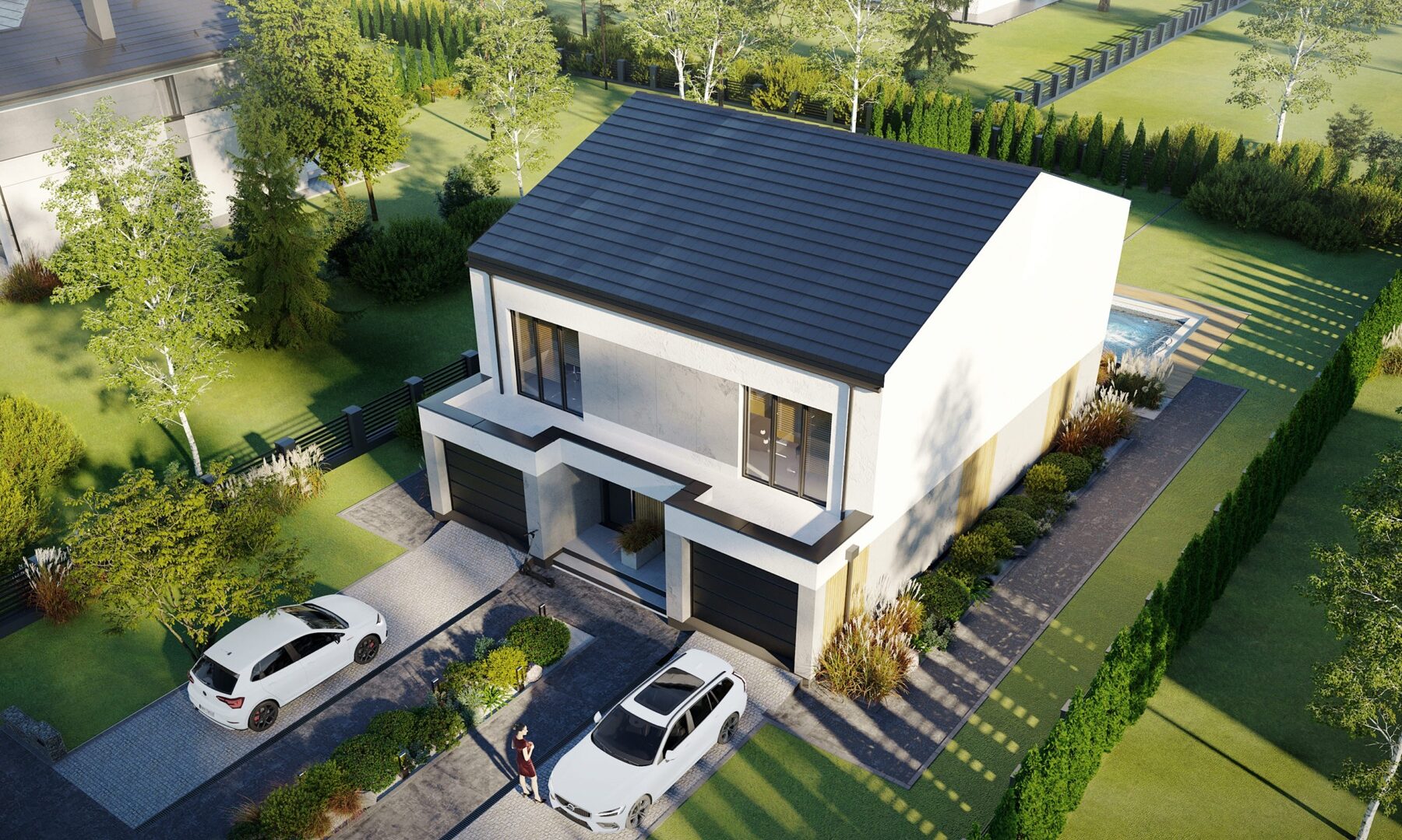 Inwestycja Złotniki II – domy bliźniacze, ul. Kochanowskiego, My Blue House
