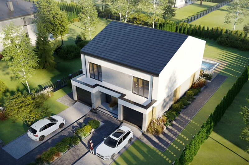 Inwestycja Złotniki II – domy bliźniacze, ul. Kochanowskiego, My Blue House